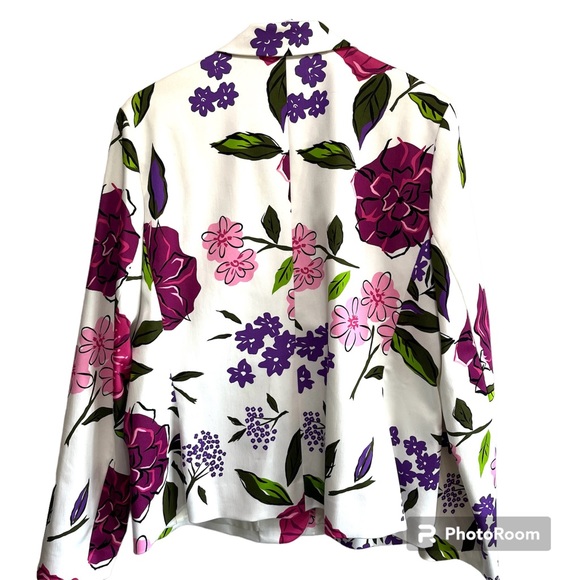 NWT BOLD, BEAUTIFUL FLORAL BLAZER BY ISABELA D. SIZE 14 - Picture 2 of 6
